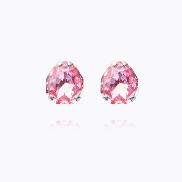 Caroline Svedbom Silver Mini Carlotta Earrings - Light Rose